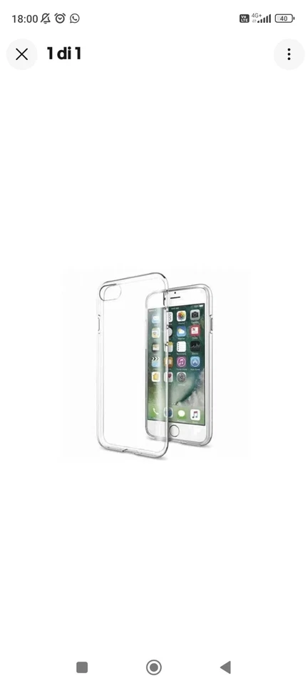 COVER per APPLE iPhone 6  TRASPARENTE SOTTILE Morbida TPU Slim SILICONE s - Immagine 1 di 1