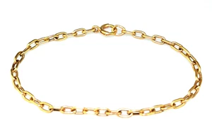 VINTAGE 14K GELBGOLD KLEINES OVALES LINKARMBAND 4,5 GRAMM 6,75" LANG 3,1 MM - Bild 1 von 4