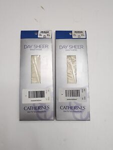 Lot Of 2 Catherines Pantyhose Day Sheer Hosiery Panty Linen Size B