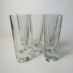 7 Carlo Moretti Heavy Blown Glass Drinking  Glassware Italy 1980s 6 7/8” tall - Picture 1 of 7