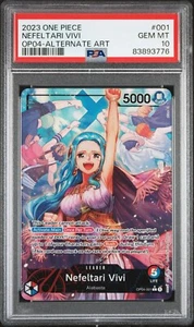 PSA 10 Nefeltari Vivi Leader Kingdoms of Intrigue Alt Art AA OP04-001 - Picture 1 of 2