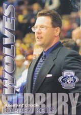 2001-02 Sudbury Wolves Team Issue # DARREN KEILY