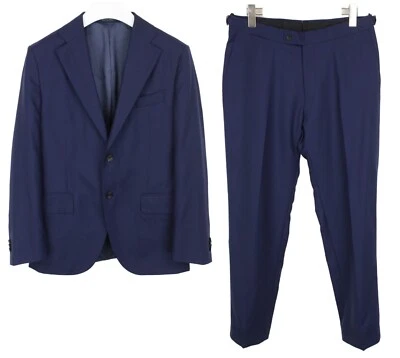 SUITSUPPLY La Spalla / Brescia Suit Men's UK 40 / uk 38 Wool Silk Blue - Image 1 of 4