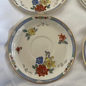 Patel Johnson Bros England Saucers Seven Floral 5.75” - Picture 1 of 7