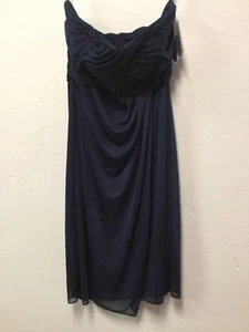 Womens Formal Dress Size 4 Blue Moulded Bra Top Strapless Davids Bridal New 61 - Picture 1 of 6