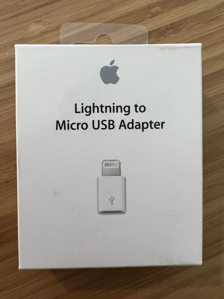 Apple - Lightning-to-Micro USB Adapter - White MD820ZM/A OPEN BOX GENUINE - Image 1 of 1