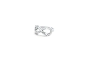 Anillo infinito de plata de ley Alpha Pi Sigma - Imagen 1 de 3