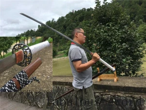 155CM long blade damascus folded japanese samurai katana nodachi sword rose wood - Picture 1 of 9