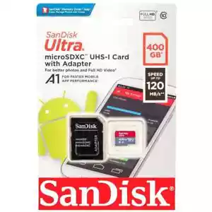 Carte mémoire MicroSDXC SanDisk Ultra 400 Go classe 10 - SDSQUAR-400G-GN6MA - Photo 1 sur 1