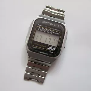 Electronics 5 29354 207M Vintage original sowjetische Digitaluhr aus den 1980er Jahren - Bild 1 von 11