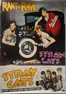 RARE 1983 Stray Cats Rant N Rave Record Store Promo Poster 20" X 28" Rockabilly - Bild 1 von 10