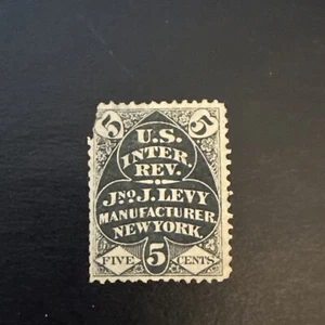 US Scott #Ru12a private die Proprietary  Revenue stamp Damaged Corner Used Ng - Picture 1 of 2