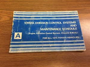 Toyota 1975 sistemas de control de emisiones y manual de programación de mantenimiento - Imagen 1 de 8