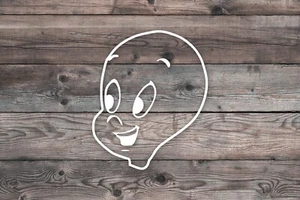 Outlined Casper Head Decal Sticker Vinyl Graphics - Picture 1 of 9