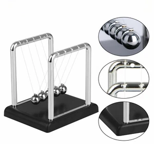 Newton's Cradle Steel Balance Small Pendulum Balls Physics Science Desk Toy - Picture 1 of 10