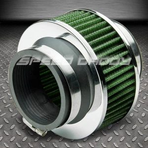 2.5"RACING HIGH FLOW COLD AIR INTAKE DRY VALVE RUBBER GREEN FILTER+S.STEEL CLAMP - Picture 1 of 1