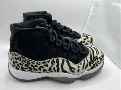 Air Jordan 11 Retro “Animal Instinct” Women's Shoes Black/Gym Red Sail White 5.5 - Image 1 of 4