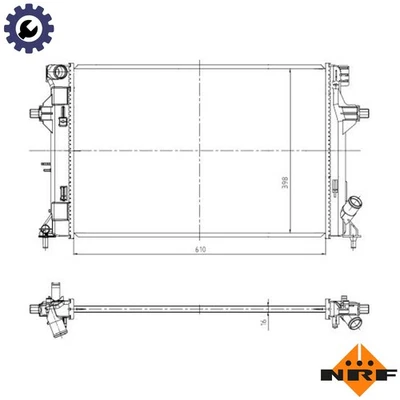 RADIATOR ENGINE COOLING 550035 FOR G4FG 1.6L G4LC 1.4L G4NA/G4NH 2.0L 4cyl - Image 1 of 4