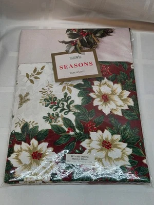 Bardwil Temporadas 60 x 102 Mantel de Navidad Oblongo Rojo Verde Vacaciones Acebo NUEVO Foto 1 de 4