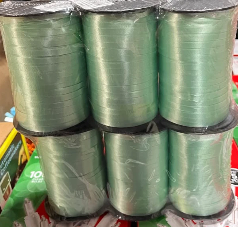 Nuevos rollos de cinta para rizar verde claro Foto 1 de 1