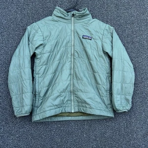 Patagonia Kids' Nano Puff Green Quilted Jacket SZ XS 5/6 - Picture 1 of 7