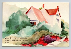 6x4" Postal Dibujo de la casa - Echa tu carga sobre el Señor - Imagen 1 de 2