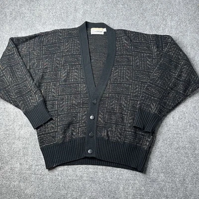 Cárdigan de Colección London Niebla Cuello en V Bolsillos Algodón Hecho en EE. UU. Suéter Para Hombres L Foto 1 de 4