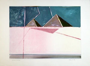 Masoud yasami "Inversione piramide", 1978, monotipo a colori - Foto 1 di 2