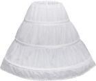 Abaowedding Girls' 3 Hoops Petticoat Full Slip Flower Girl Crinoline Skirt(6-7