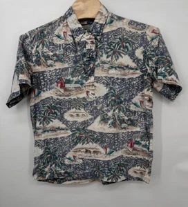 Camicia hawaiana con bottoni PHIL EDWARDS by REYN SPOONER blu con scene oceaniche - Foto 1 di 9