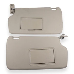 2011-2019 Ford Fiesta Driver & Passenger Side Sun Visor Pair Set Tan Beige Vinyl - Picture 1 of 7