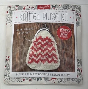 Daisy Chain Knitted Purse Kit Retro Style  Metallic Clasp - Picture 1 of 2