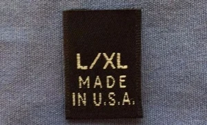 500Pcs Black Woven Clothing Size Tab Labels Made In U.S.A L/XL EXTRA LARGE - Picture 1 of 1