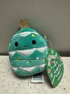 Neu mit Etikett Squishmallows 4 Zoll JOHANN Weihnachtsbaum 2023 grün Urlaub weiches Plüschtier - Bild 1 von 6