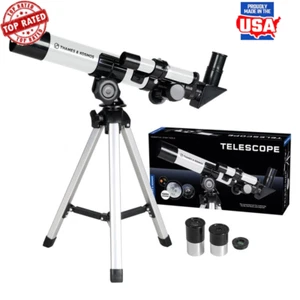 Beginner Telescope Glass Lenses 400mm Focal Length Moon Mars Jupiter Observation - Picture 1 of 7