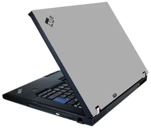 SILVER GRAY Vinyl Lid Skin Cover Decal fits IBM Lenovo ThinkPad T61 Laptop - Picture 1 of 1