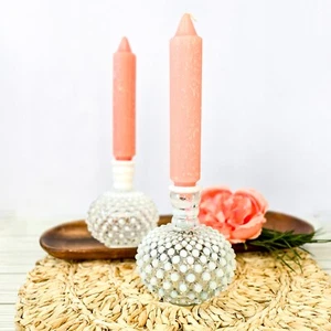 🕯️ 2er Set Vintage Fenton Hobnail Opalescent Flaschen | Kerzenhalter | Vasen - Bild 1 von 4