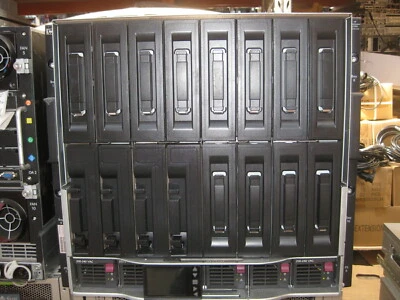 HP BladeSystem c7000 Enclosure +2x 455880-B21 +2x 466484-001 +2x 459526-001 &MOR - Image 1 of 4