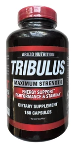 Arazo Nutrition Maximum Strength Tribulus Capsules - 180 Count - Ex: 9/25 - Picture 1 of 4