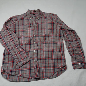 J. Top Crew Talla XL Mangas Largas Calce Ajustado Cuadros Informal Botón Frontal 100% Algodón - Imagen 1 de 6
