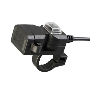 3.1A Dual USB Port Charger Socket Power Outlet For Motorcycle Handlebar W/Mounts - Photo 1 sur 12