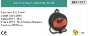 Câble 3X1,5 Extension 25m Prise Schuko Allemande 16A 260V Enrouleur Pro - Picture 1 of 1