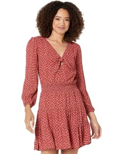 Paige Sandee Dress Women's Medium Red Printed Tiered Ruffle Hem A-Line JDM1007 - Picture 1 of 8
