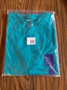 Men's Apt. 9® Premier Flex Long Sleeve Crewneck Tee Size Large Color Teal NWT - Picture 1 of 6