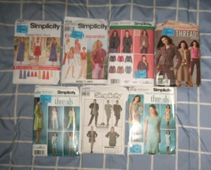 Lot of 7 Vintage SIMPLICITY Sewing Patterns Threads Collection Jiffy Easy To Sew - Picture 1 of 1