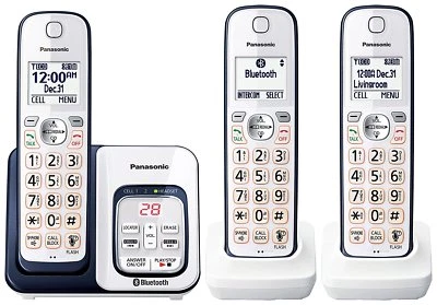 Panasonic KX-TGD563A Bluetooth Cordless Phone with Voice Assist - 3 Handsets - Image 1 of 4