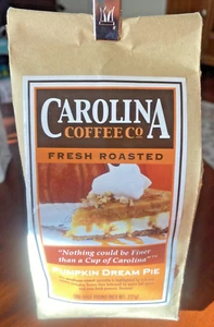 CAROLINA COFFEE CO PUMPKIN DREAM PIE ONE HALF POUND FRESH ROASTED - Picture 1 of 2