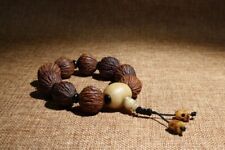 Natural Monkey Head Walnut with Bodhi Root Bracelet Pendant