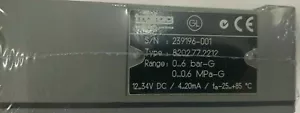 TRAFAG NAVITRAG 8202.77.2212 Pressure Transmitter 0 to 6 bar 0 to 0.6 Mpa - Picture 1 of 4