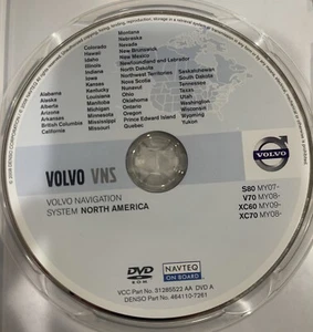 2007 2008 2009 2010 2011 Volvo S80 VNS Navigation DVD WEST Coast US Map + Canada - Picture 1 of 1